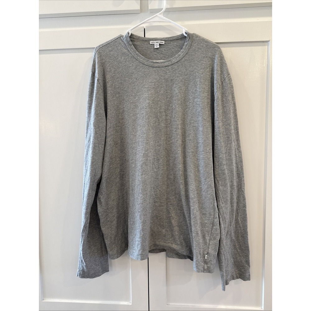 Men's Grey Standard JAMES PERSE Size 4 (U.S.XL) T- Shirt 100% Combed Cotton